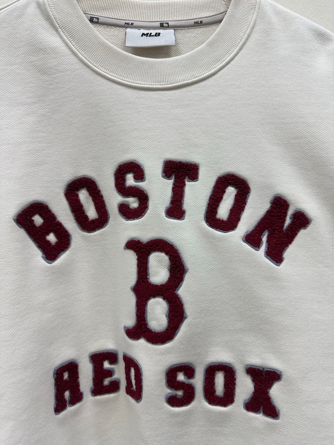 MLB 보스턴 크림 버건디 맨투맨 상품이미지5