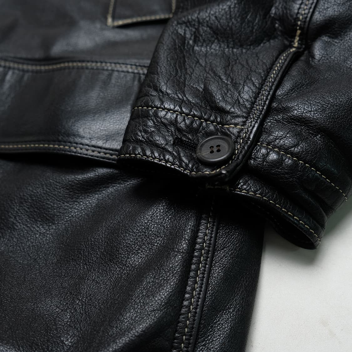 90s leather car coat 상품이미지4