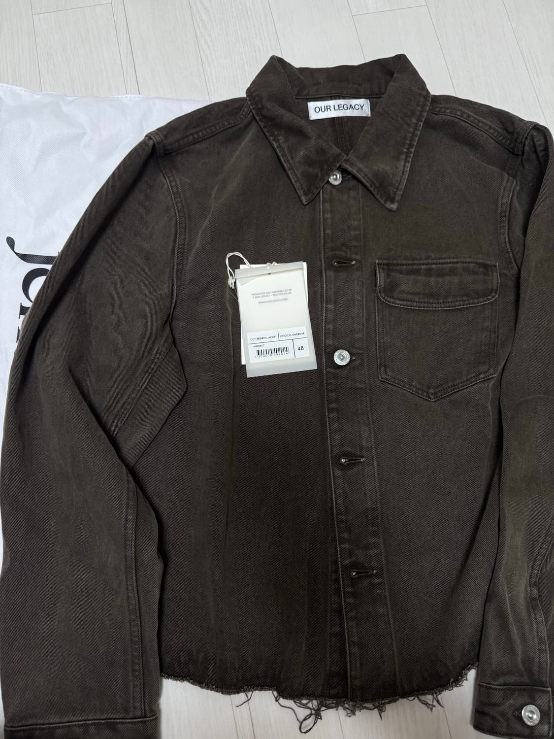 아워레가시 컷 리버스 데님 자켓 초코 오버다이 48 상품이미지1