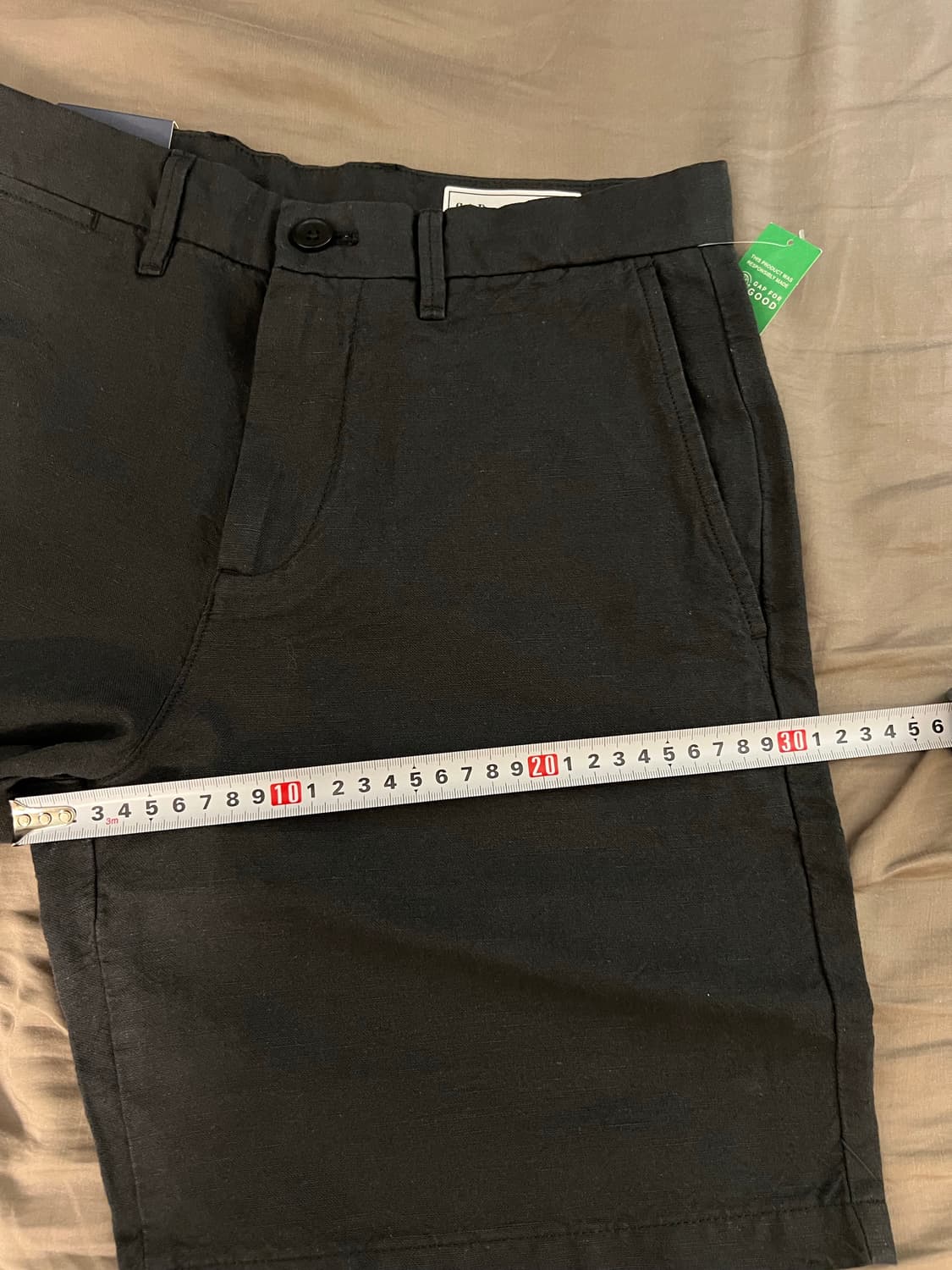 갭 GAP 린넨 반바지 프렙스터 검정 28 새제품 상품이미지9