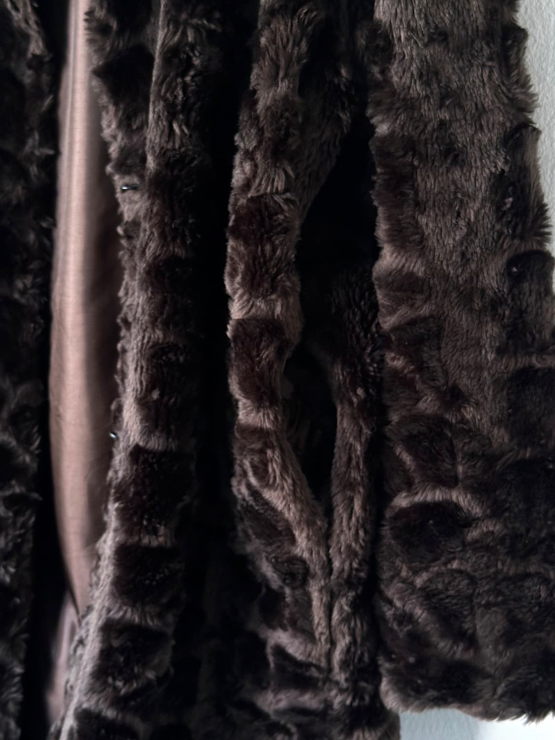 Design collar fake fur coat 상품이미지7