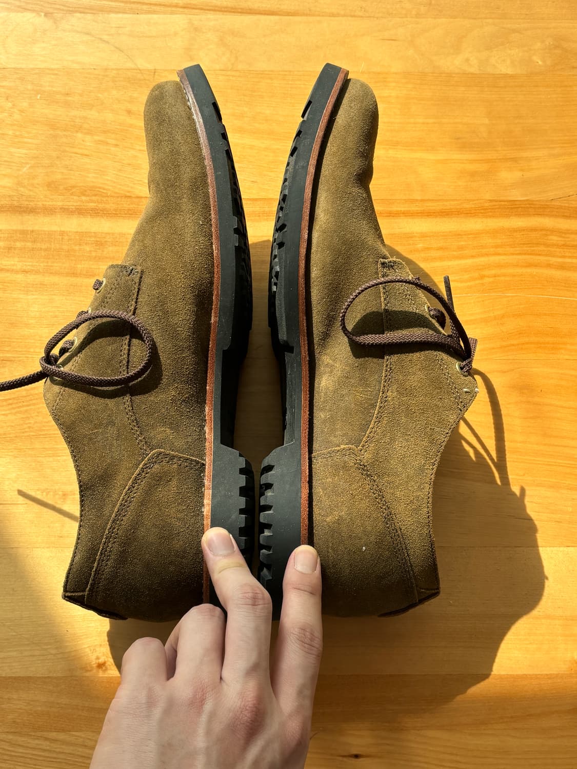 Vintage Timberland 브라운 스웨이드 더비 US8.5/265 상품이미지3