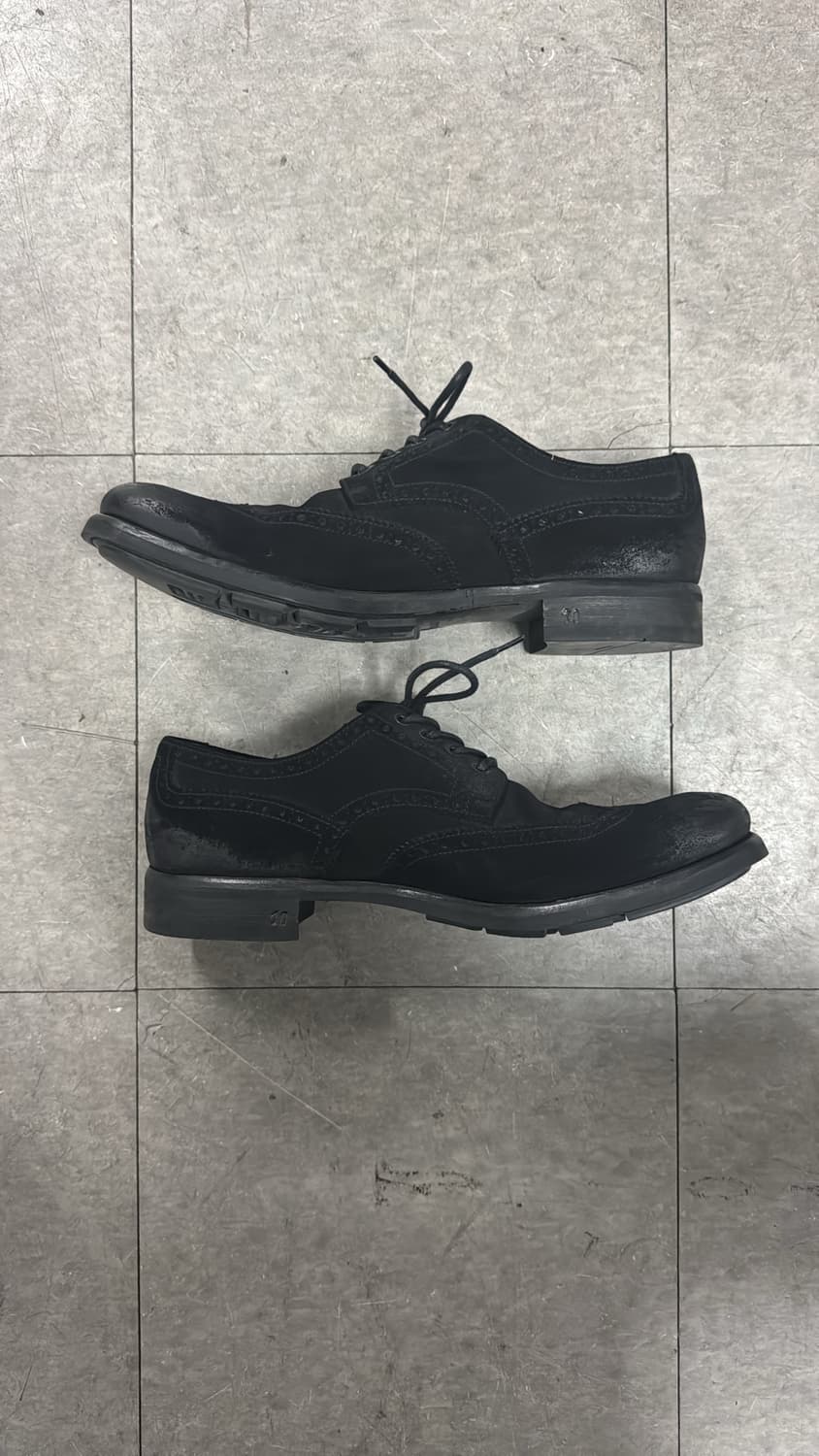 00s 프라다 윙팁 스웨이드 더비 슈즈 상품이미지5