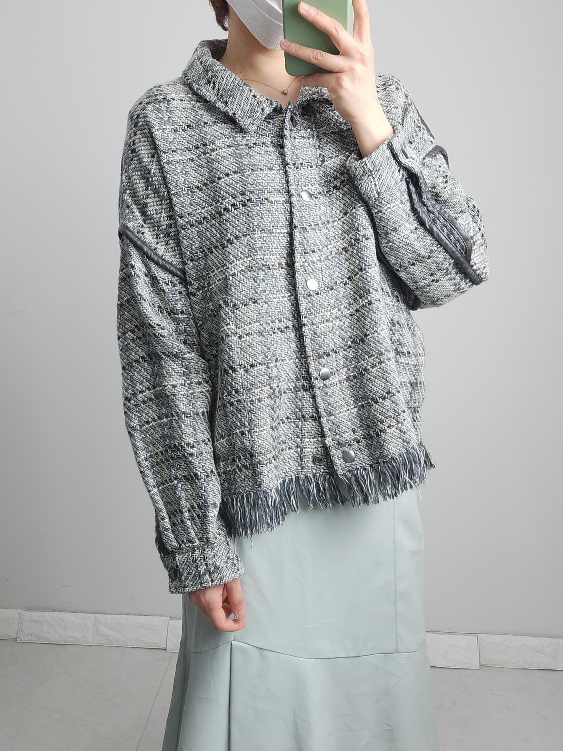 트위드 수술 자켓 상품이미지5