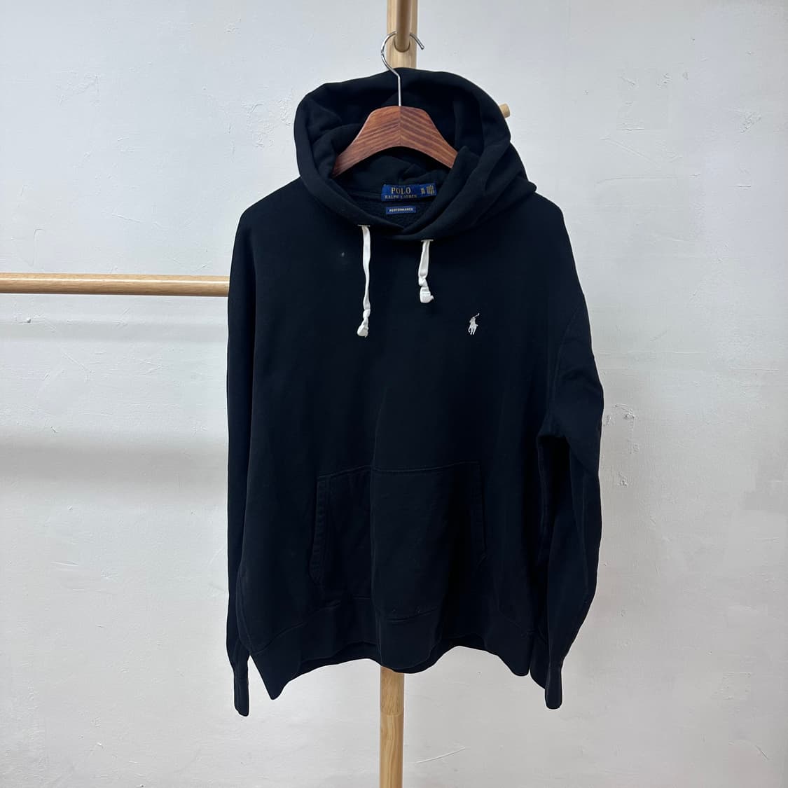 POLO 폴로 랄프로렌 퍼포먼스 로고 후드티 블랙 XL사이즈 J22 상품이미지1