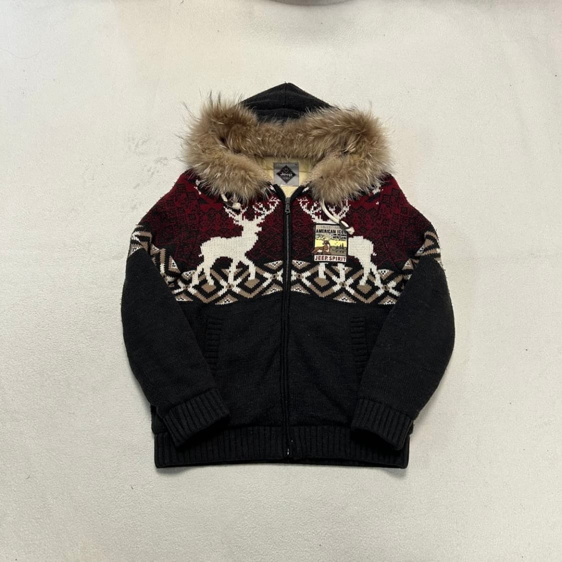 JEEP Wolfjo Nordic Knit Hoodie Zip-up  상품이미지4