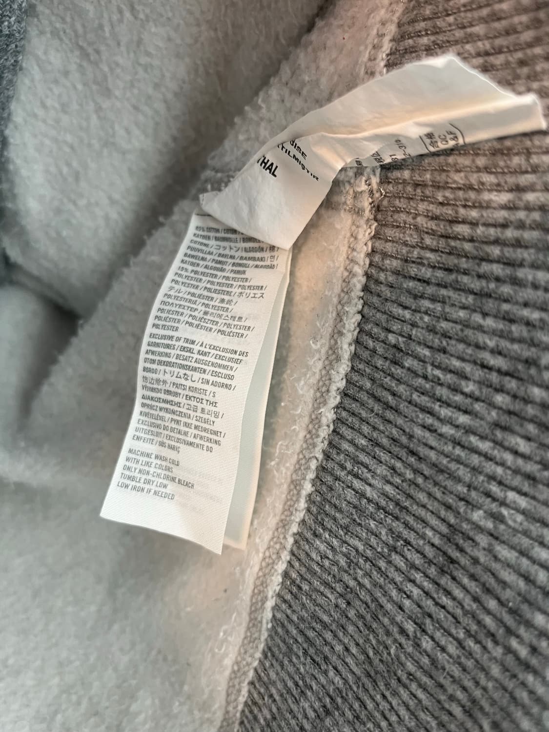 아베크롬비 화이트 순록 버튼 후드집업 그레이 (S) 상품이미지6