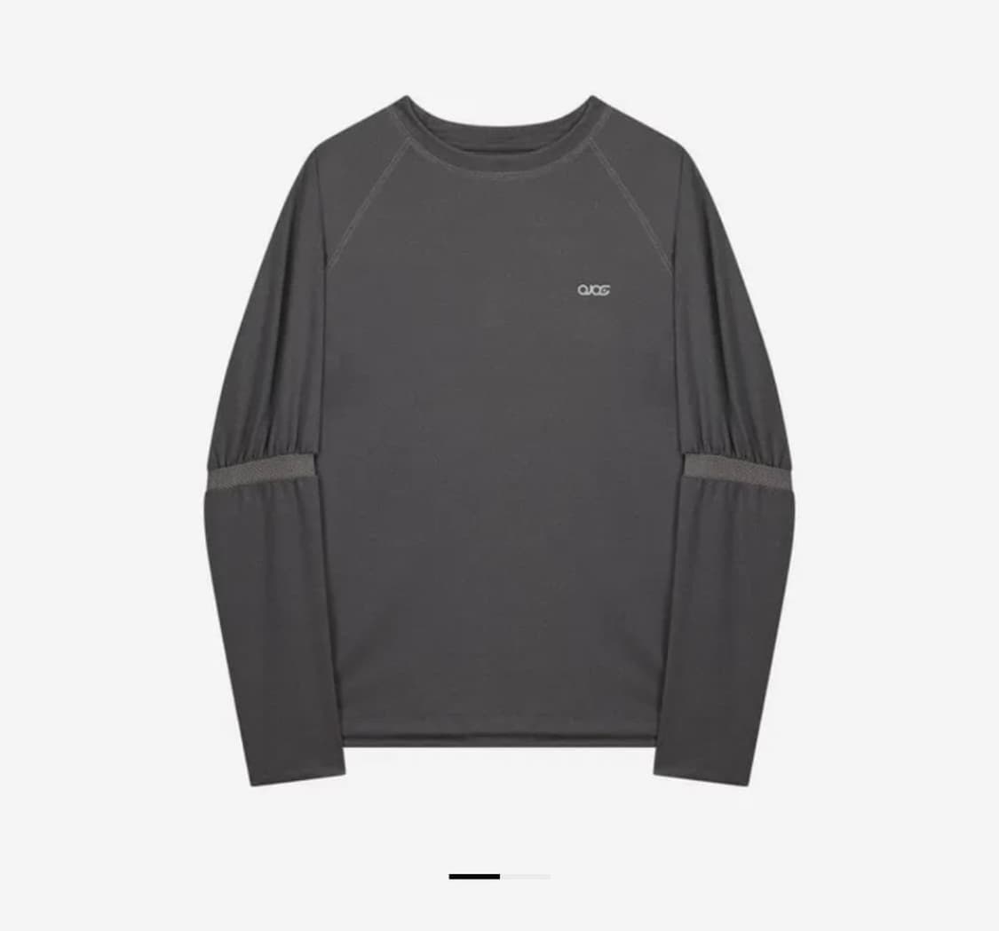 오호스 Mesh Band Puff Sleeve 차콜 2 사이즈 상품이미지1