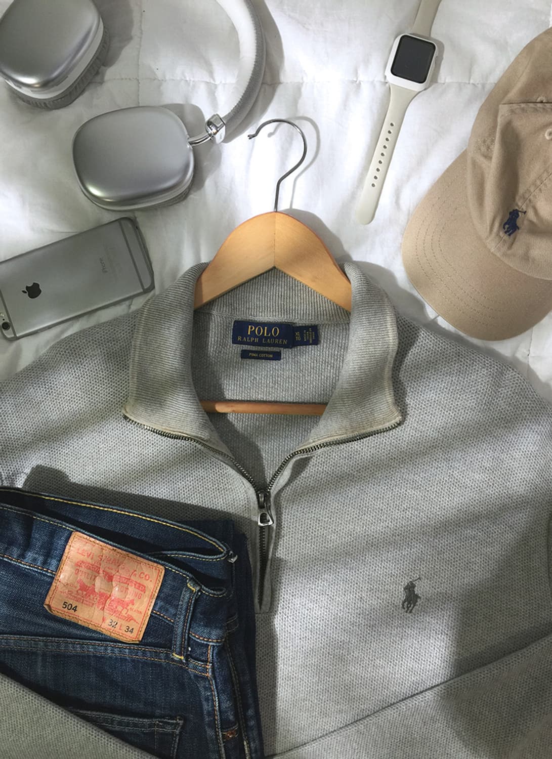 (MAN) 폴로랄프로렌 반집업니트 L  상품이미지1