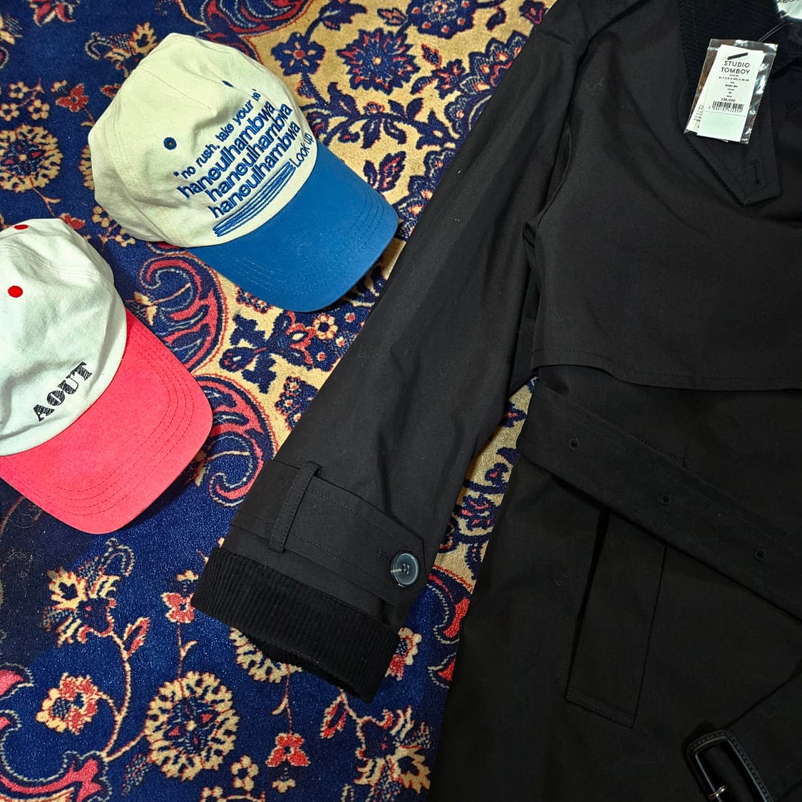 (새상품) 스튜디오톰보이 22fw 코듀로이 카라넥 맥시 벨티드 코트 상품이미지3