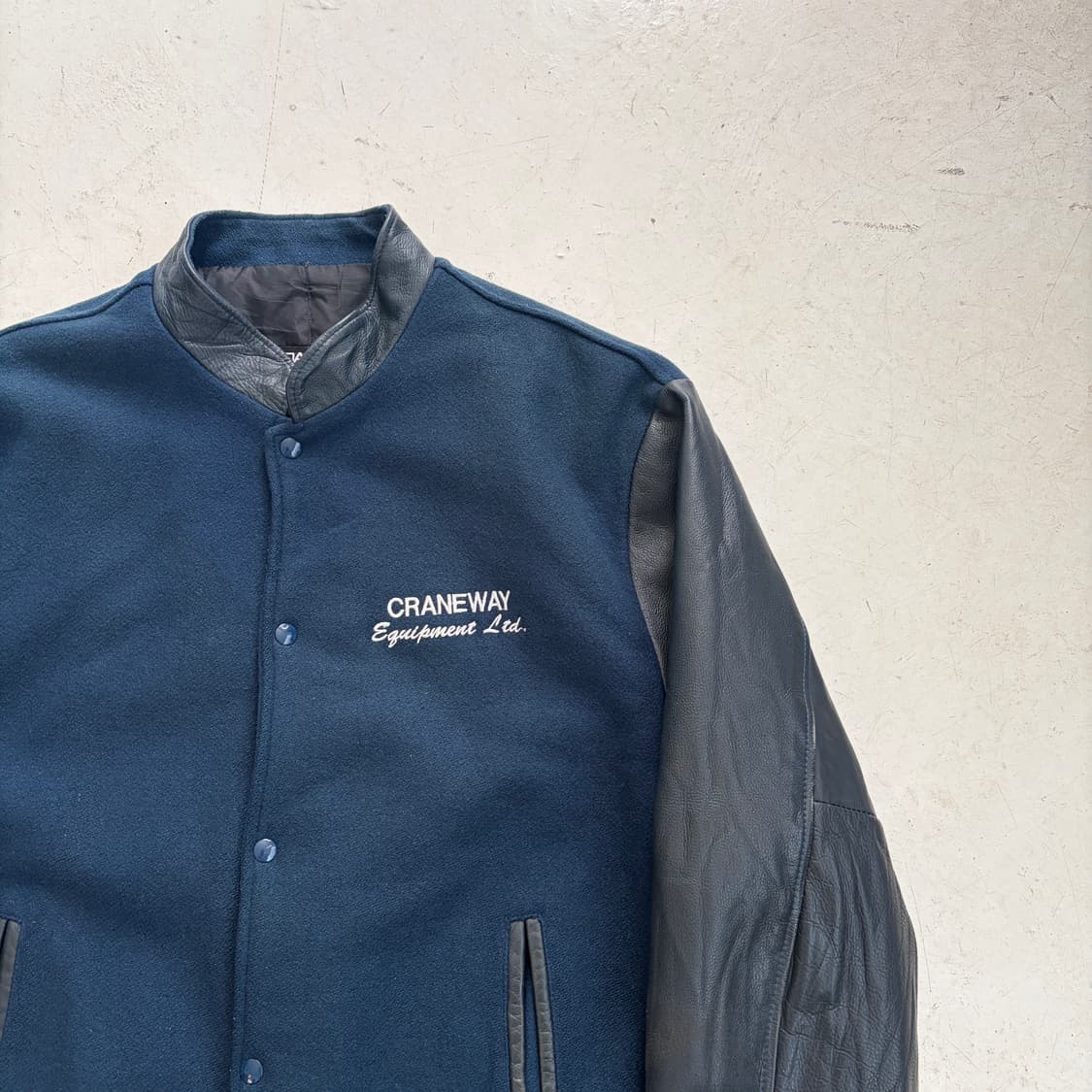 90s Canada 빈티지 울 레더 바시티 자켓 2XL 상품이미지2