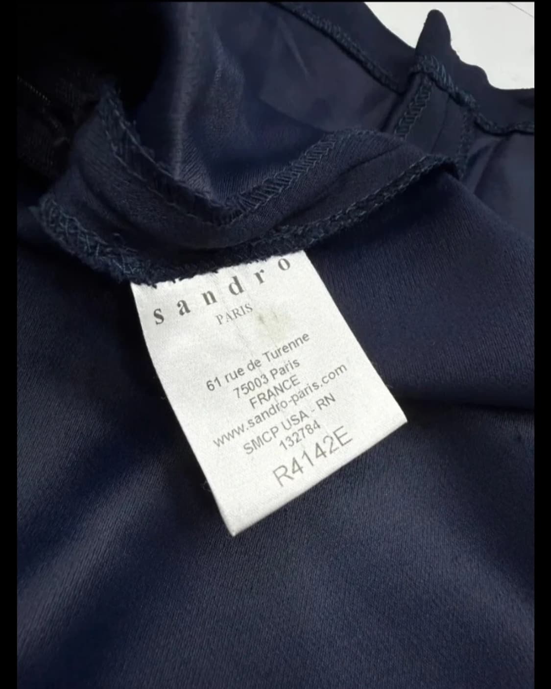 Sandro 네이비 드레이프 셔츠 원피스 1사이즈 55-66 상품이미지4