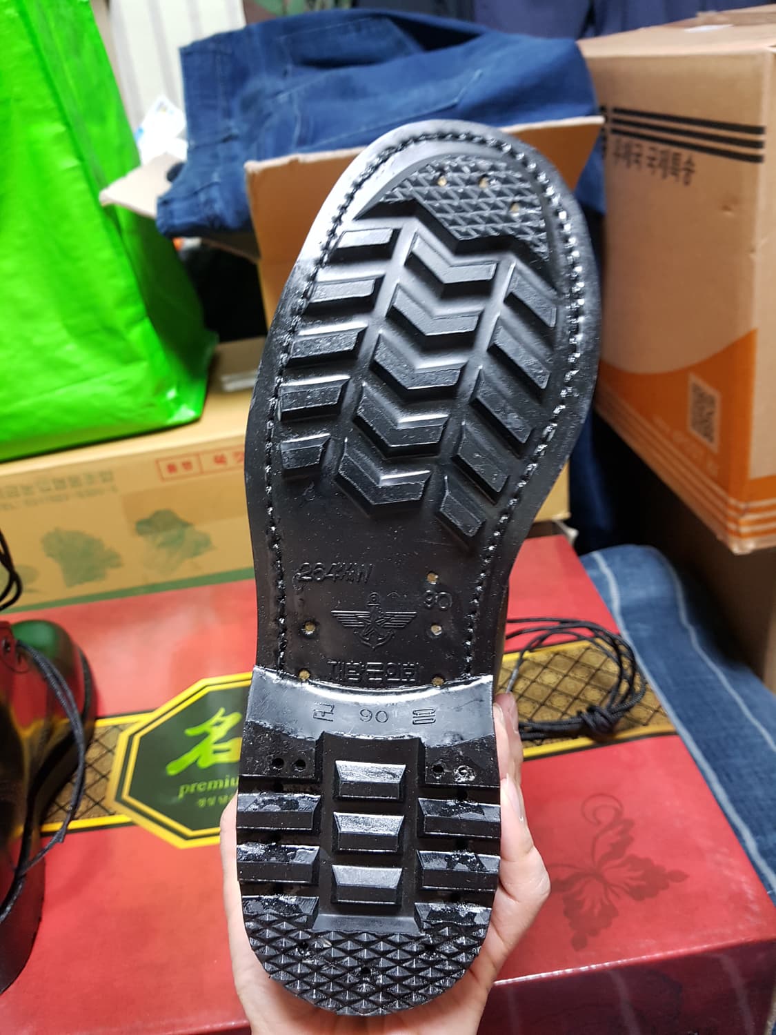 구형 봉합화 사병 전투화 군화 264W 11.0W 91년 판매 상품이미지4