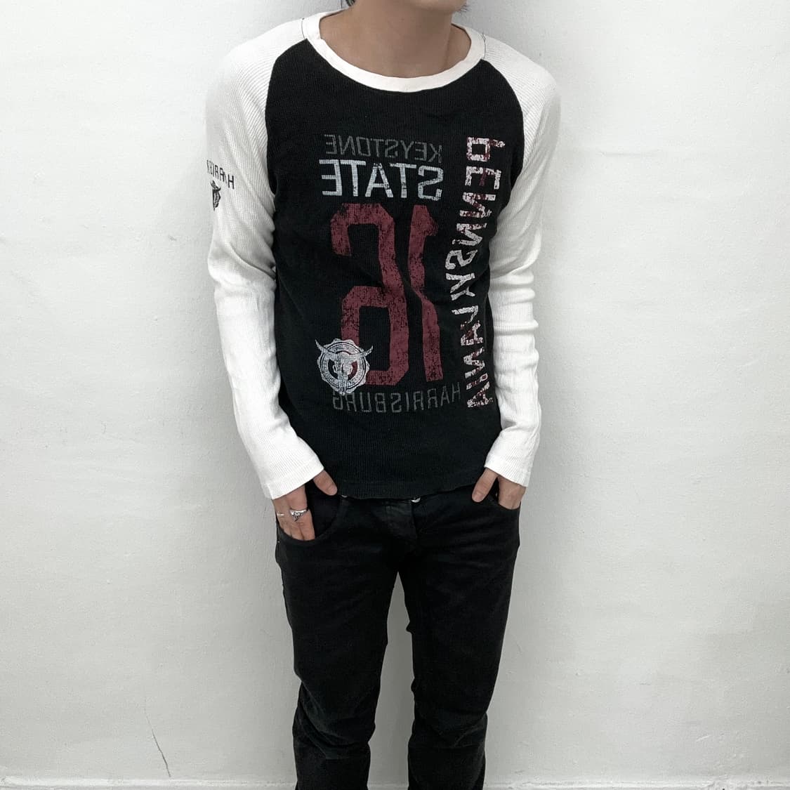 lettering nagrang knit sleeve  상품이미지1