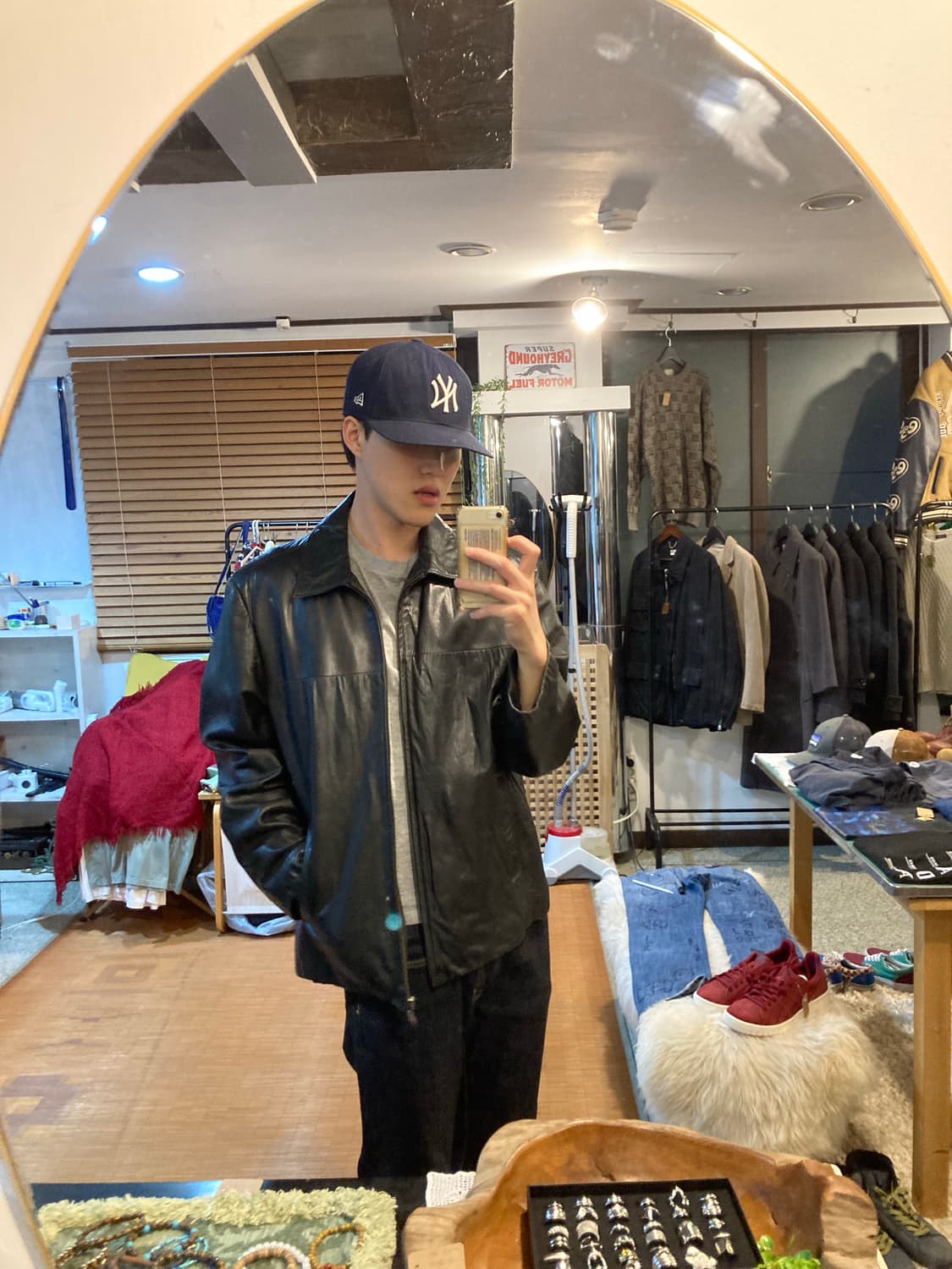 램스킨 레더 블루종 상품이미지3