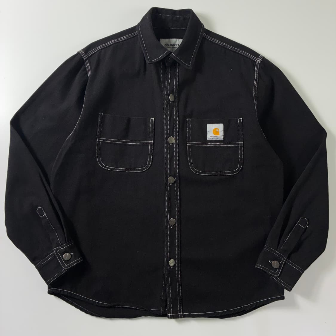 Carhartt Wip 칼하트 wip 블랙 스티치 라인 초크 셔츠 상품이미지1