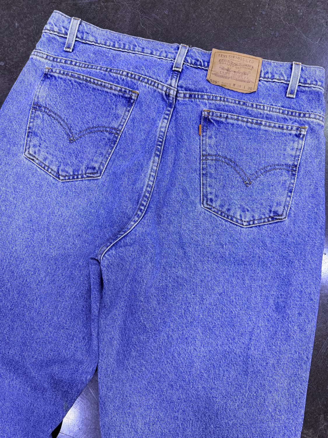 리바이스 550 90's 릴렉스핏 테이퍼드 레그 오렌지 R 데님팬츠 38 상품이미지6