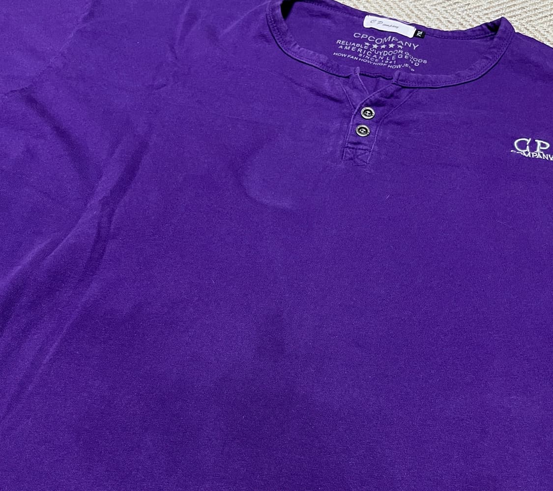 CP컴퍼니 오버핏 퍼플 헨리넥 반팔 티셔츠 3XL 상품이미지8