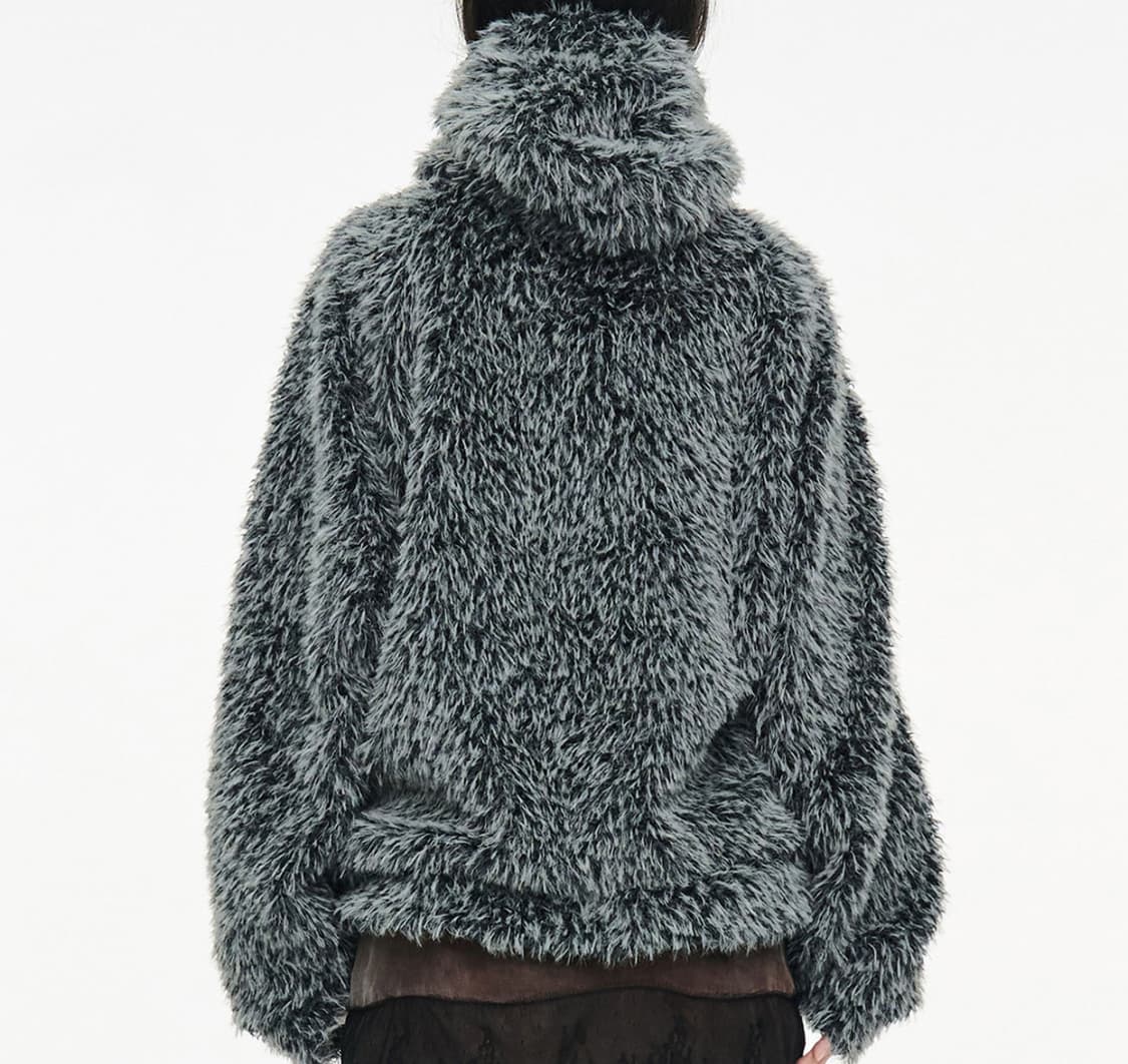 세릭 바라클라바 집업 차콜 후드 퍼 상품이미지3