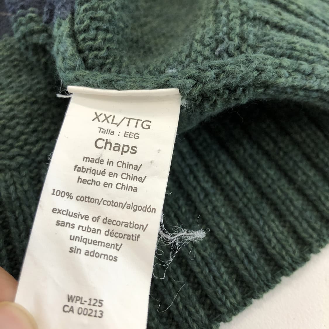 CHAPS 챕스 랄프로렌 스트라이프 하프집업니트 XXL  상품이미지6