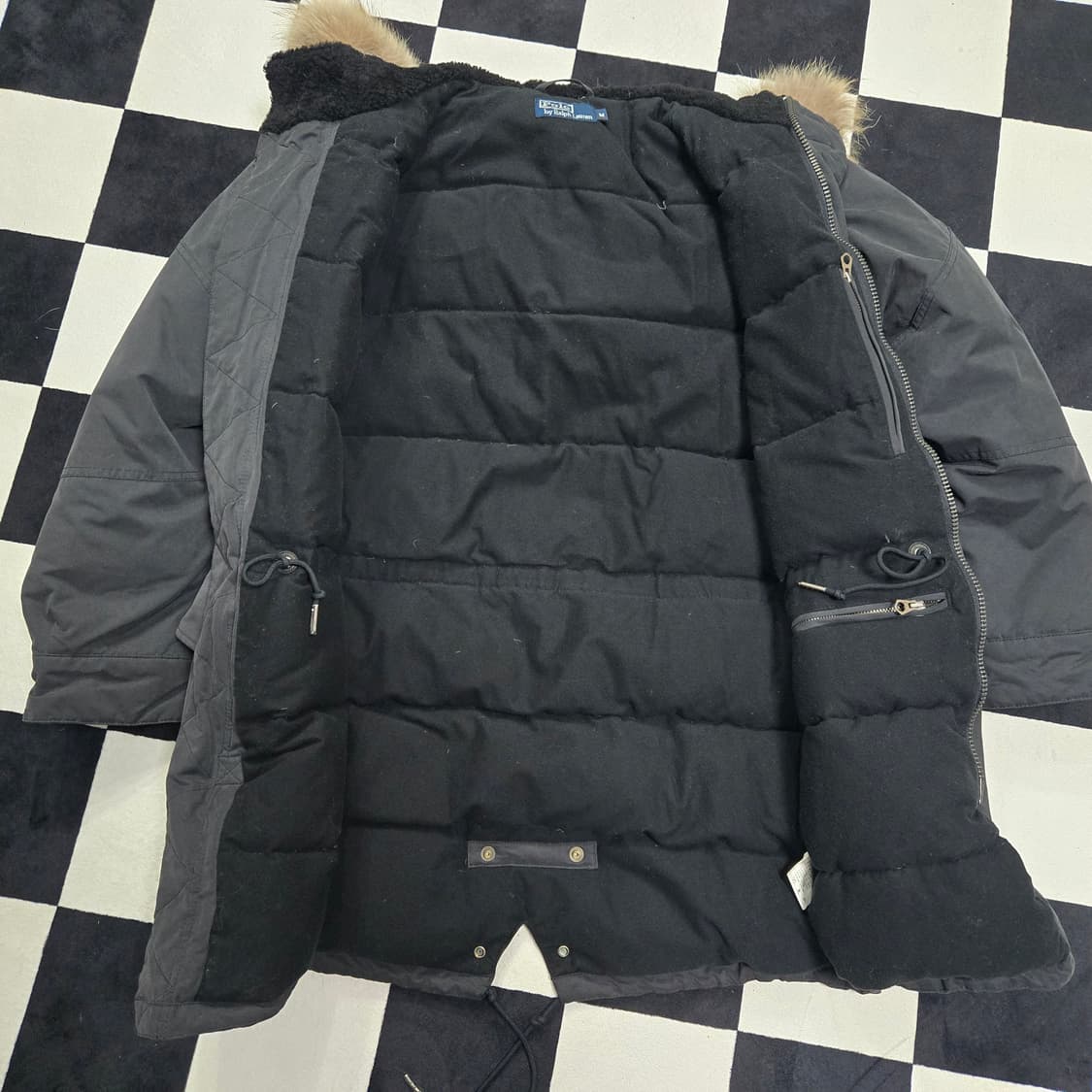 M 폴로랄프로렌 N3B 야상 코요테퍼 다운 자켓 블랙 상품이미지4