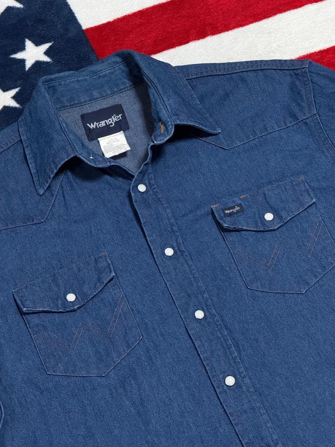 랭글러웨스턴데님셔츠 Wrangler western shirt 빈티지셔츠 상품이미지6