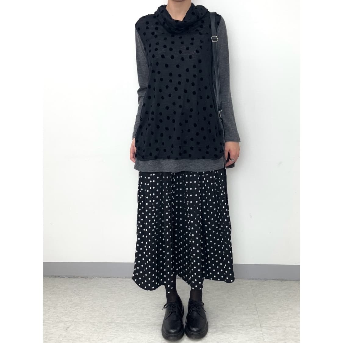 빈티지 도트 이너 롱슬리브 상품이미지2