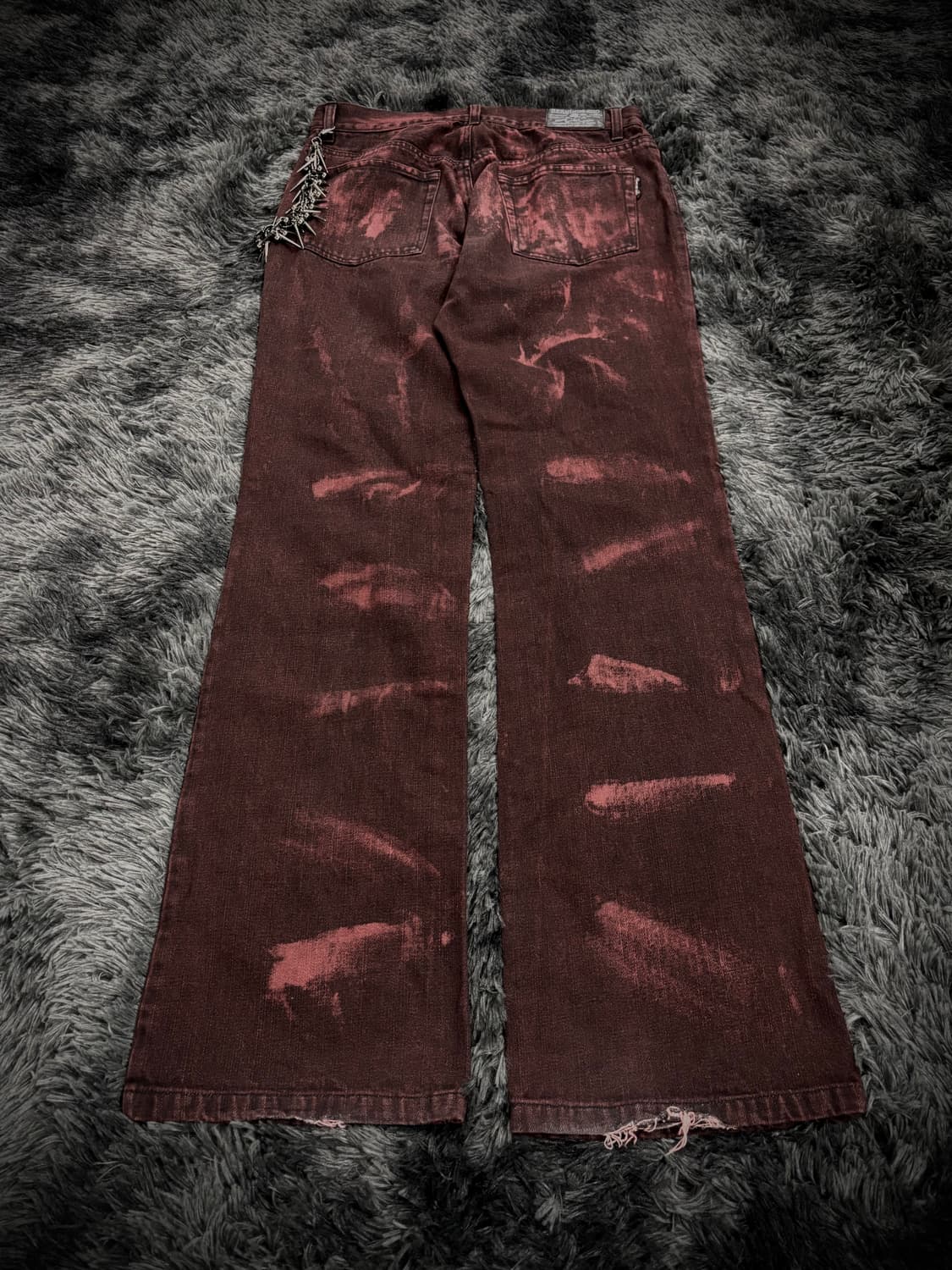 Berning-Sho 펑크 레터링 그런지 팬츠 상품이미지2