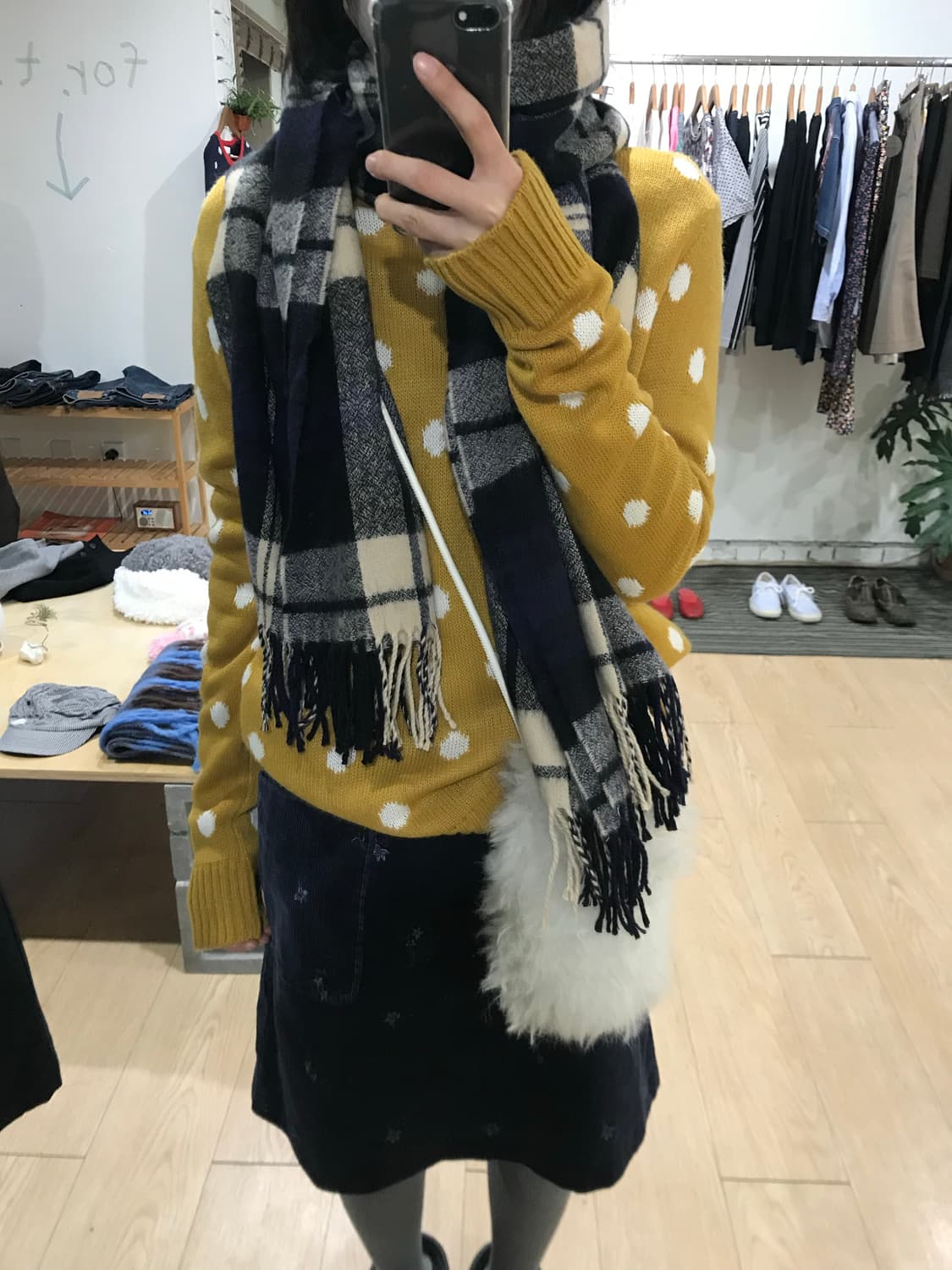 Vintage check muffler 상품이미지2