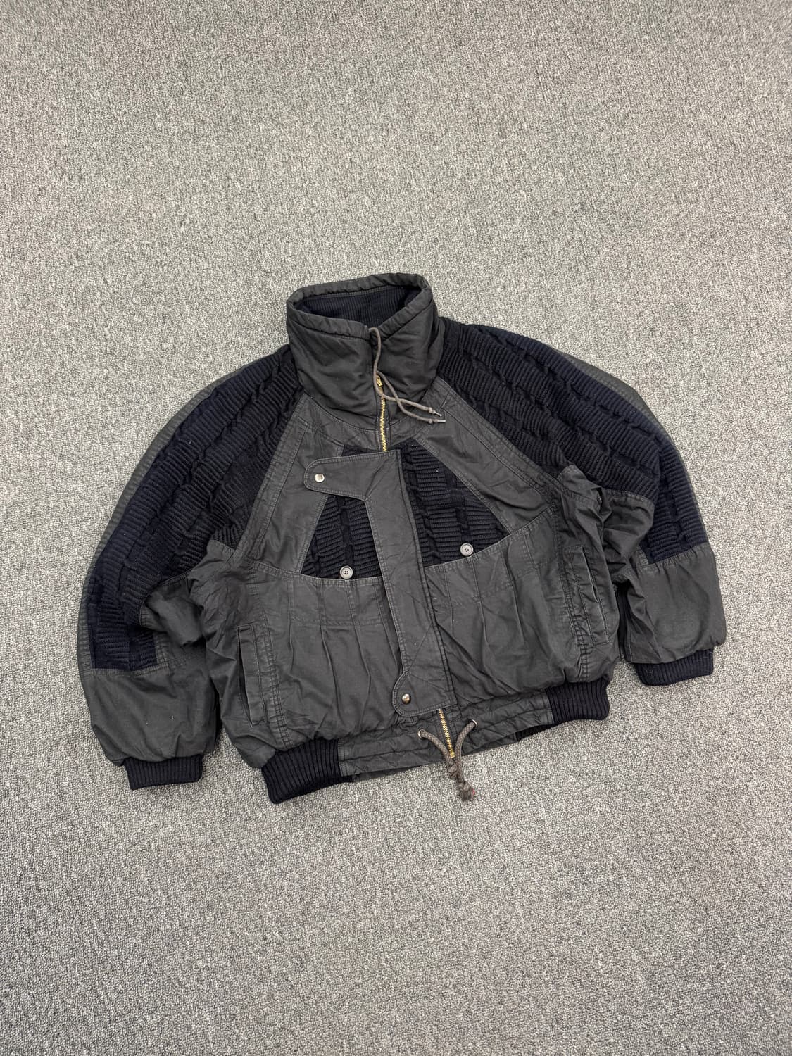 OS)Monte viso 빈티지 니트 봄버자켓 상품이미지2