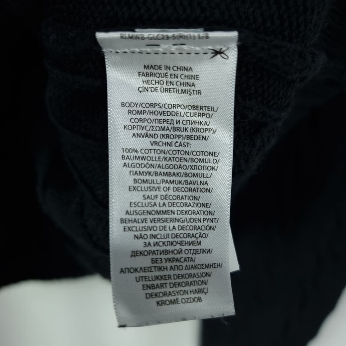 [폴로 랄프로렌] 포니 로고 자수 케이블 꽈배기 니트 블랙 M19874 상품이미지8