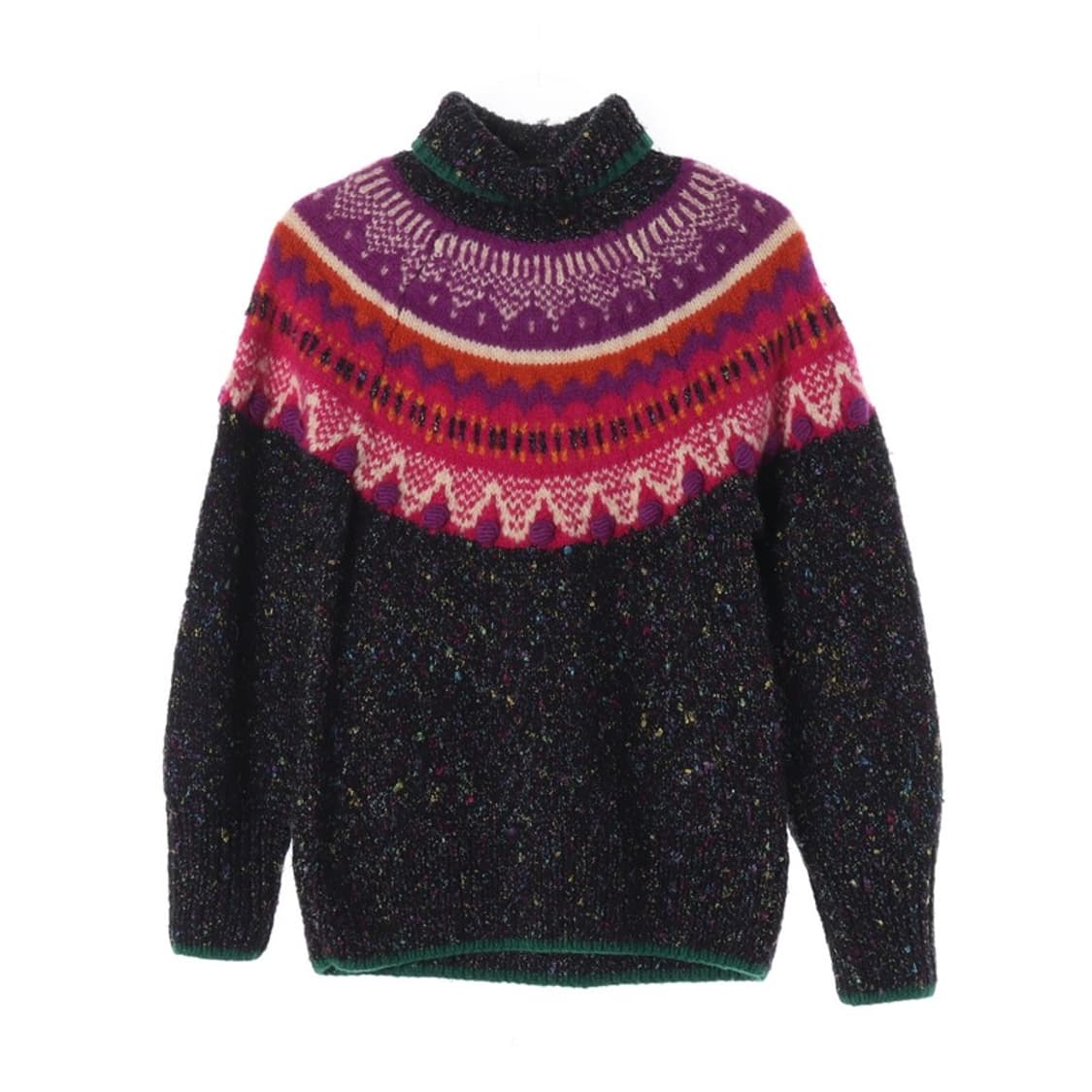 CRESCENDO 울혼방 노르딕 페어아일 터틀넥 니트 S 상품이미지1