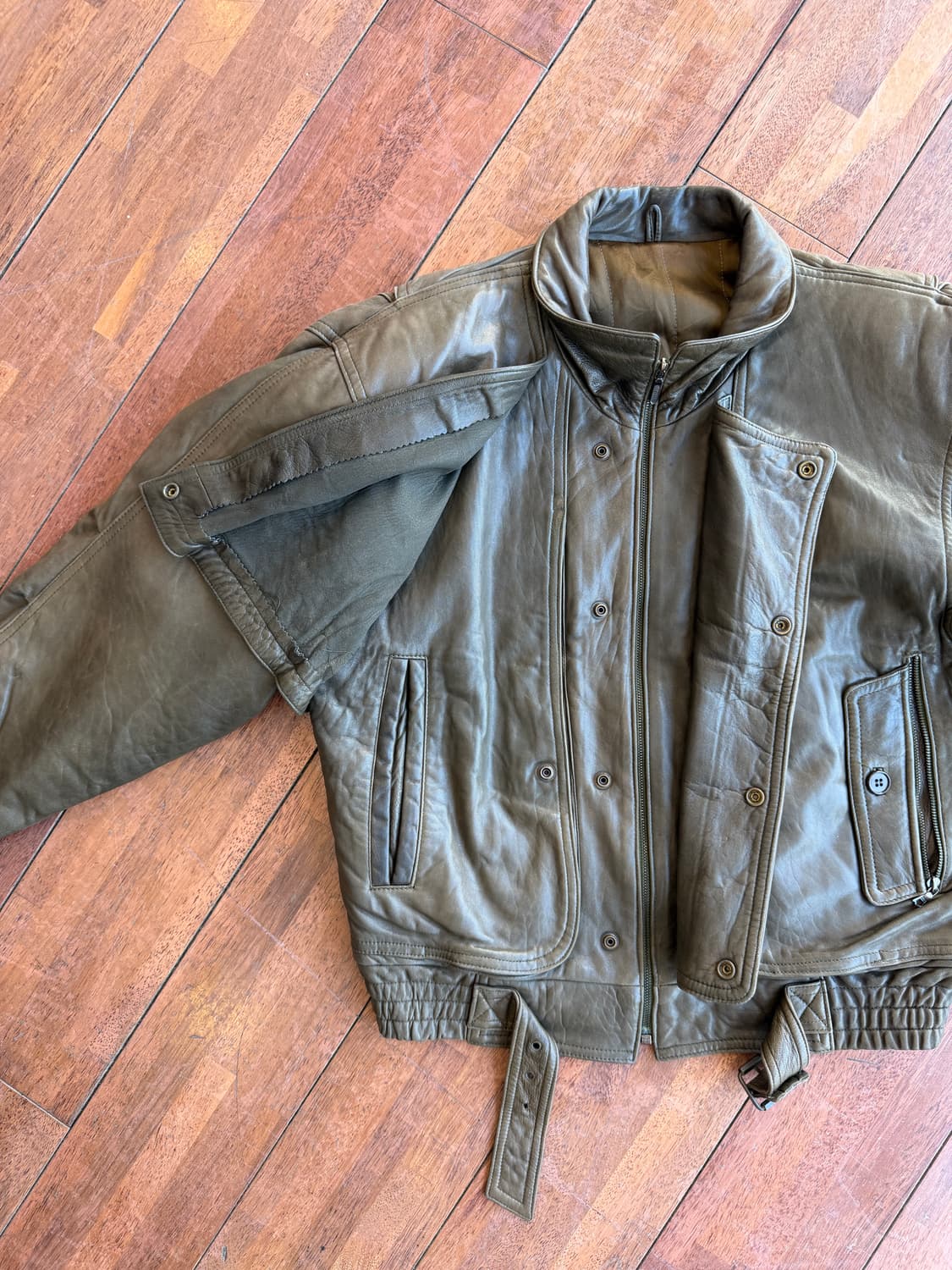 80s Italian Structural Lambskin Bomber 상품이미지5