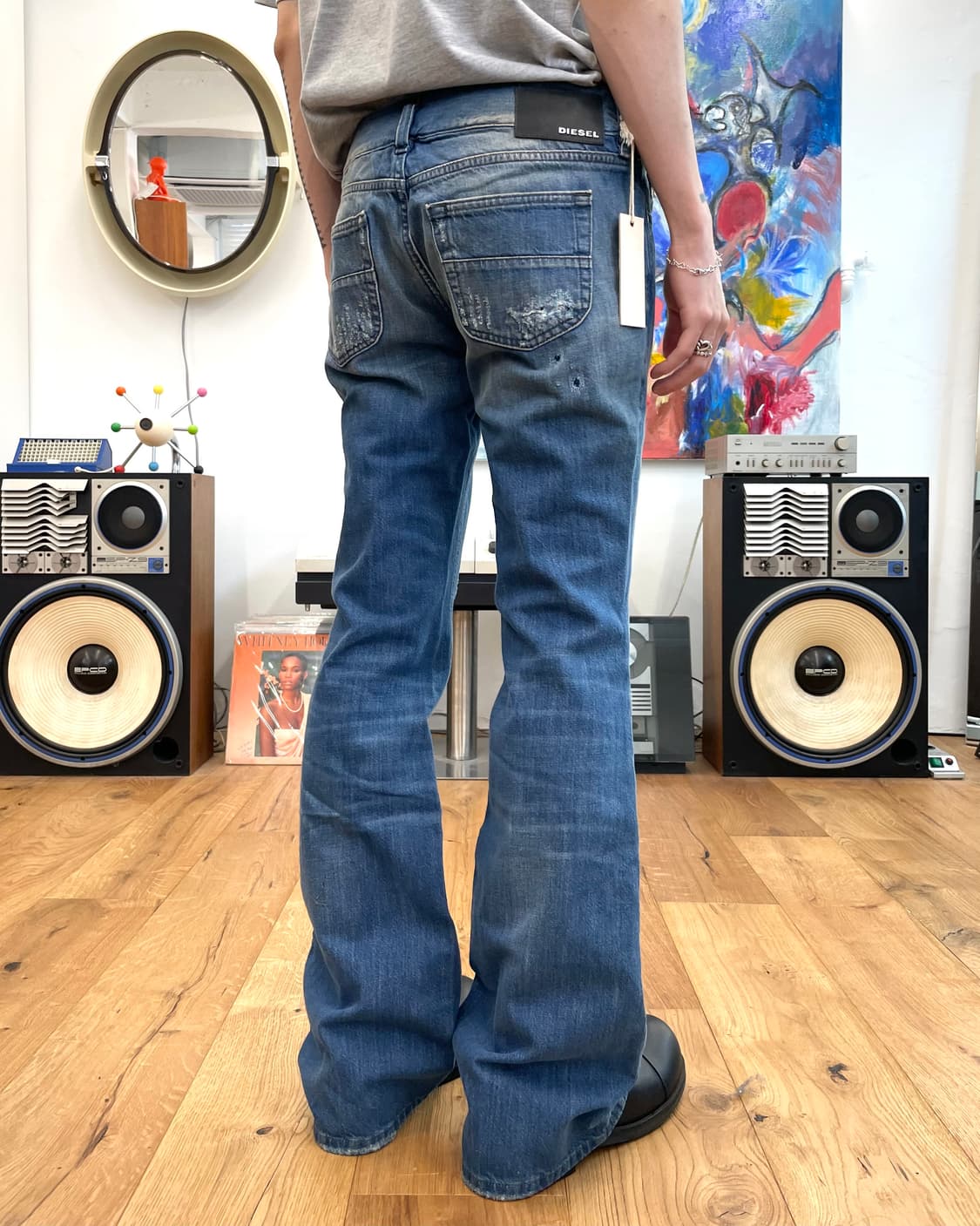 [30] 디젤 패치워크 플레어 데님 팬츠 상품이미지2