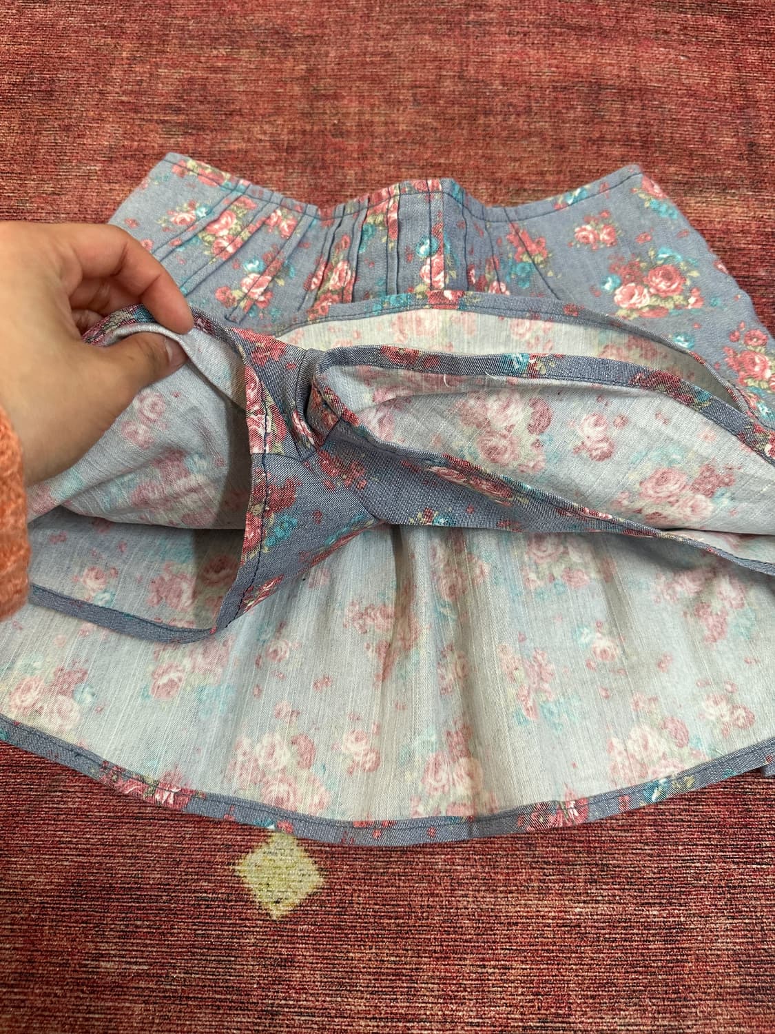 빈티지 플라워 미니 스커트(치마바지) 상품이미지6