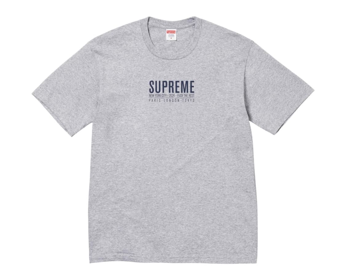 슈프림 파리 티셔츠 헤더그레이 L 상품이미지1
