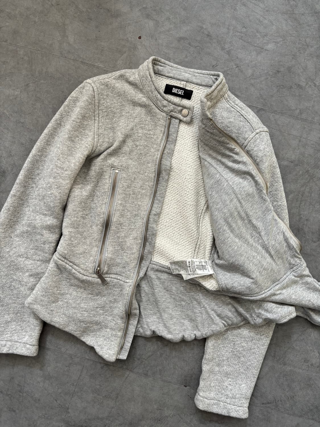 Diesel 디젤 그레이 코튼 바이커 집업  상품이미지9