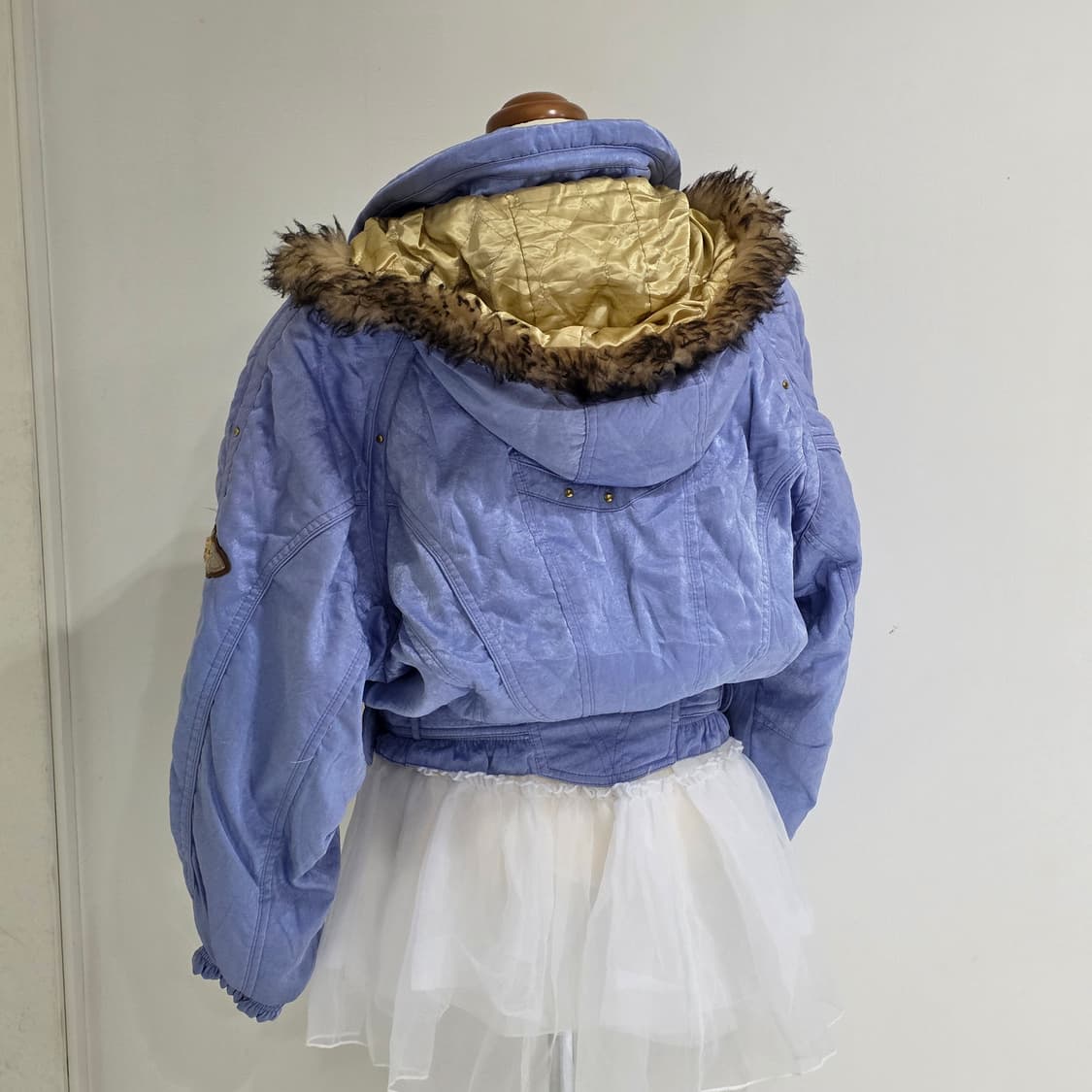 일본빈티지 y2k 스키 퍼 크롭 후드 패딩 상품이미지3