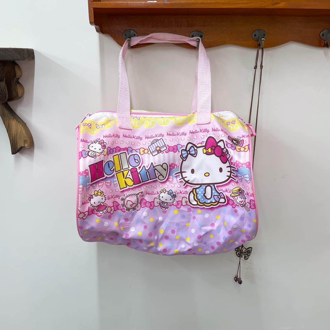 Hello Kitty 키치 핑크 프린팅 더플백 상품이미지2