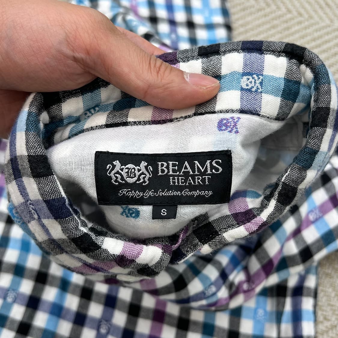 빔즈 체크 하프 셔츠 r3975 상품이미지6
