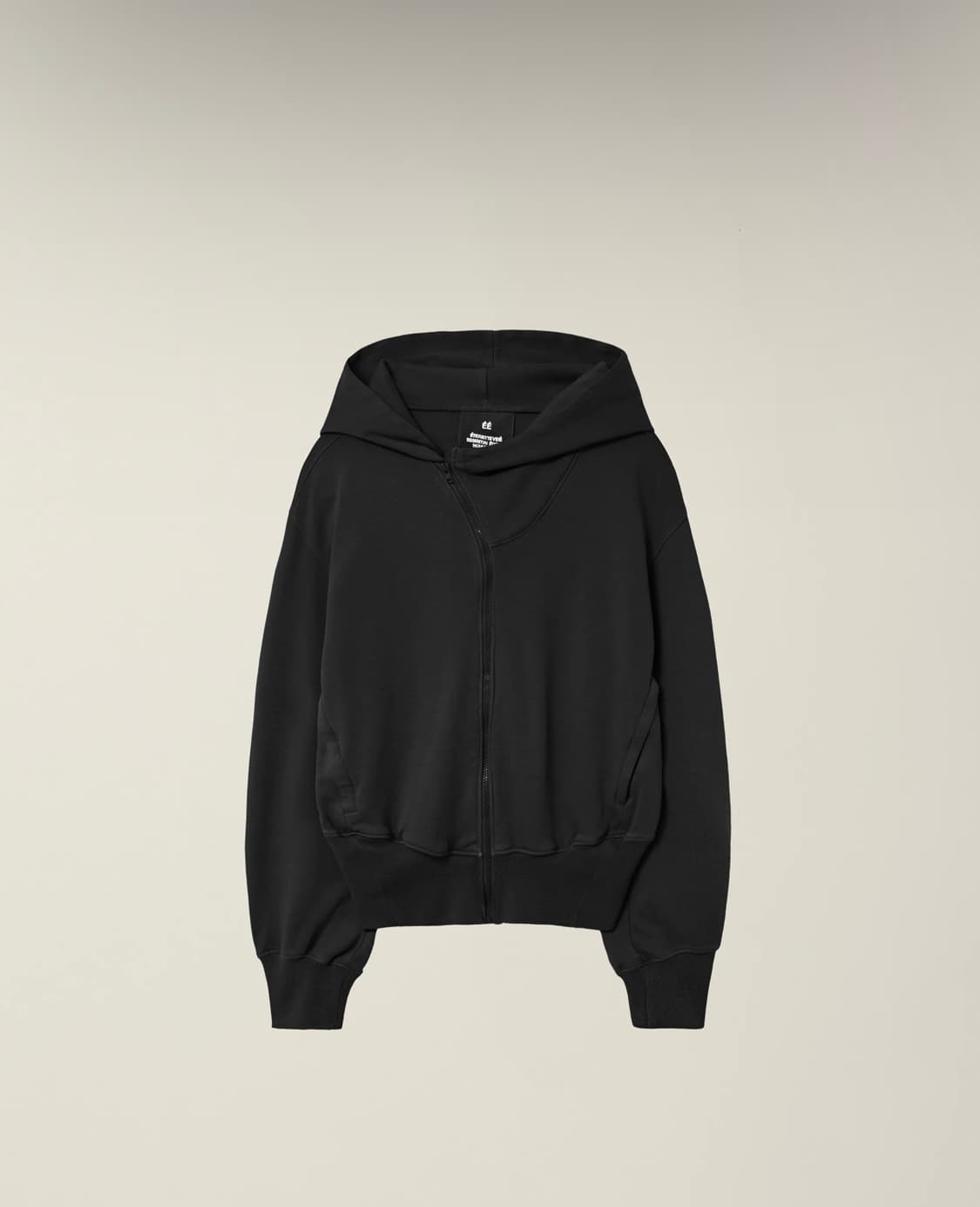 EE 커브드 후드집업 블랙 XL 24fw버전 상품이미지1