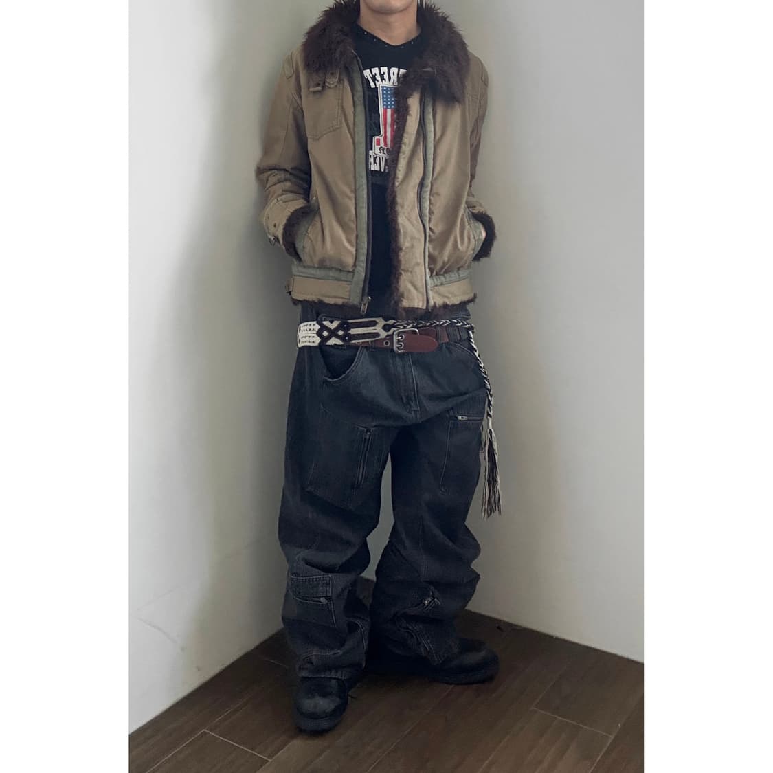 Fur Trimming Piping Jacket 상품이미지1