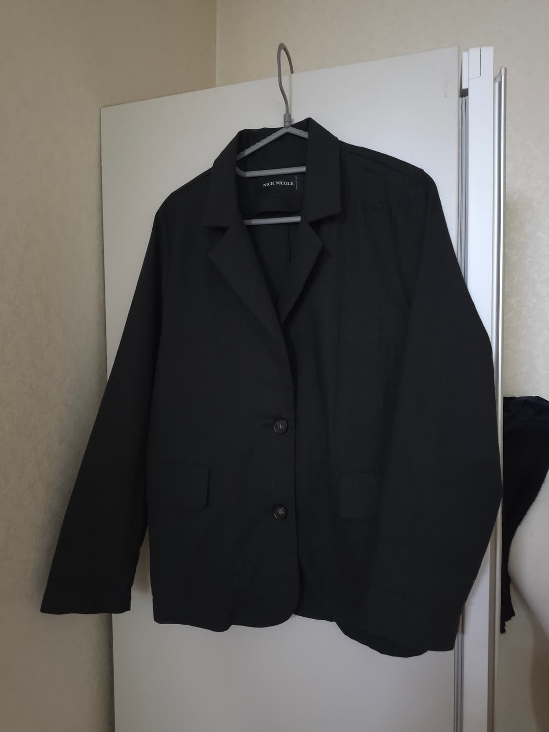 닉앤니콜 블랙 린넨자켓 상품이미지1