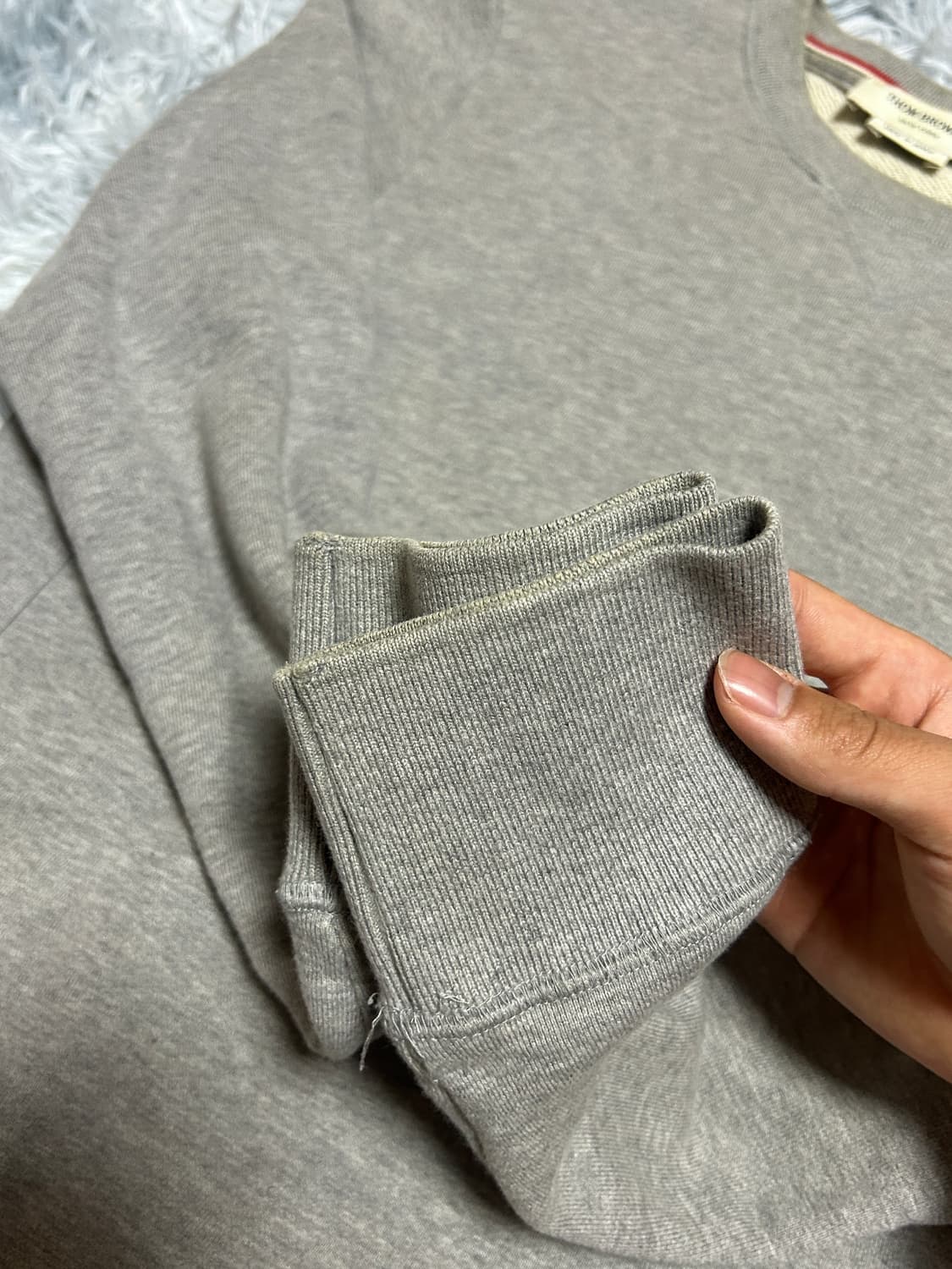 (2) 사이즈 톰브라운 사선완장 맨투맨 그레이 상품이미지6