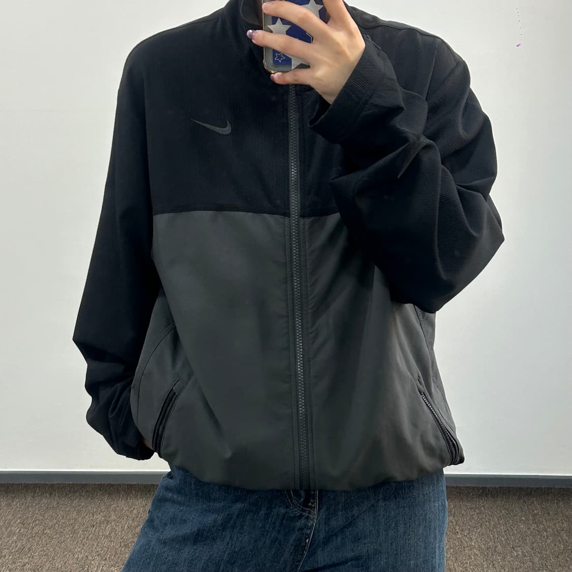 Nike 나이키 그레이 블랙 배색 집업 상품이미지1