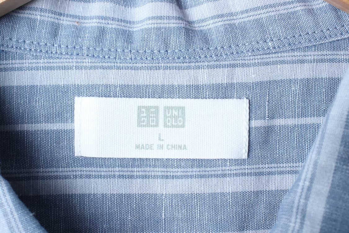 (L-XL) 유니클로 반팔 카라 티셔츠 셔츠 남방 스트라이프-H33197 상품이미지5
