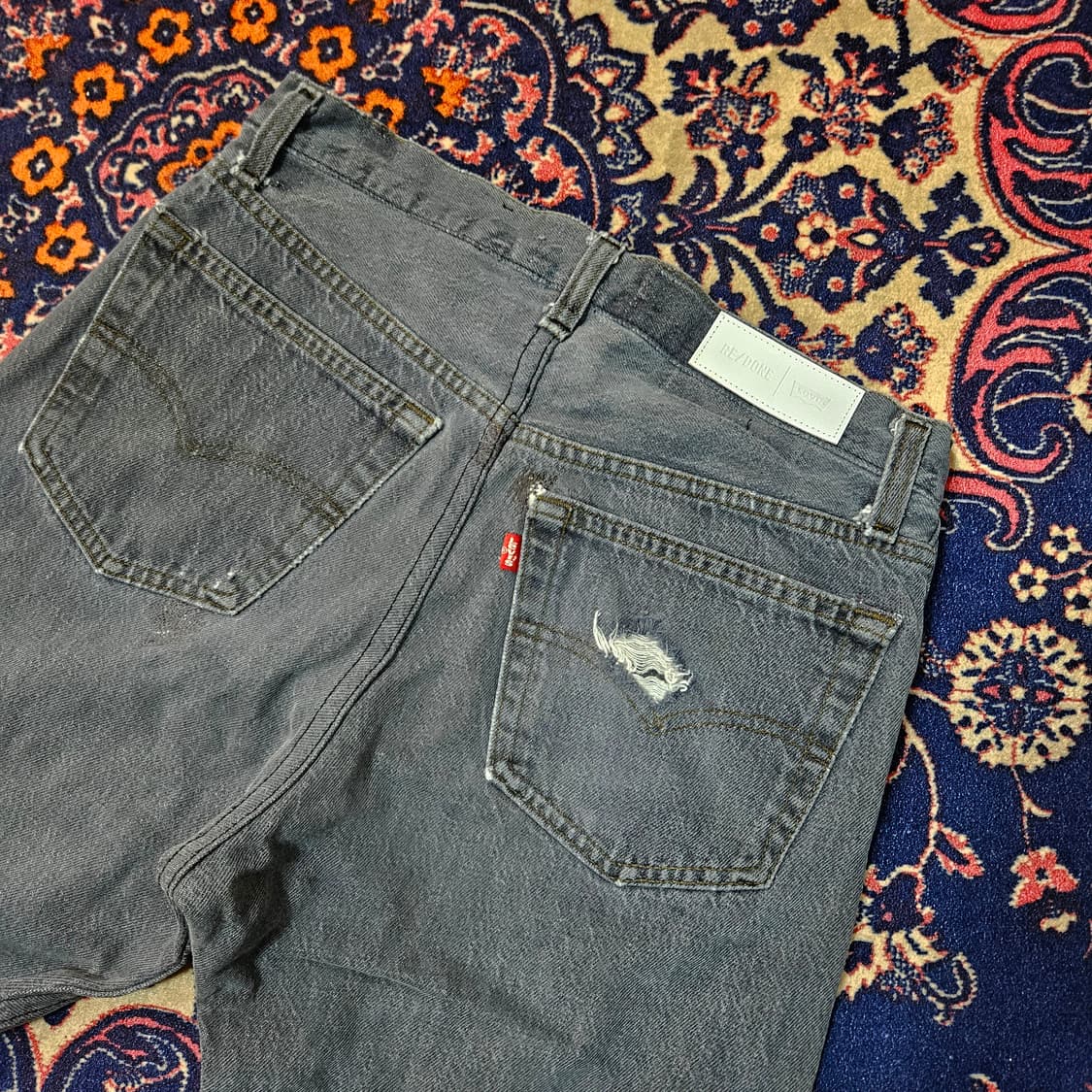 RE/DONE 리바이스 포켓 데미지 빈티지 무드 데님 팬츠 27size 상품이미지2