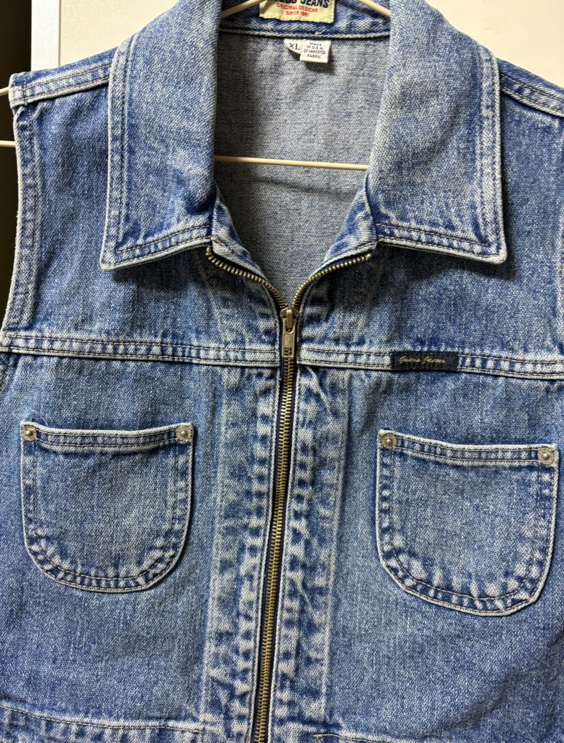 빈티지 게스 guess 크롭 데님 베스트 상품이미지4