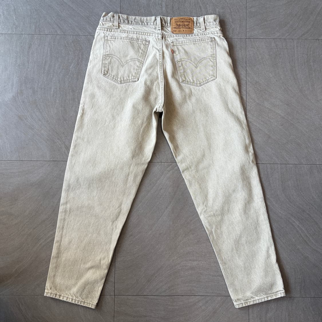 90s Levis 550 orange tap denim pants  상품이미지4