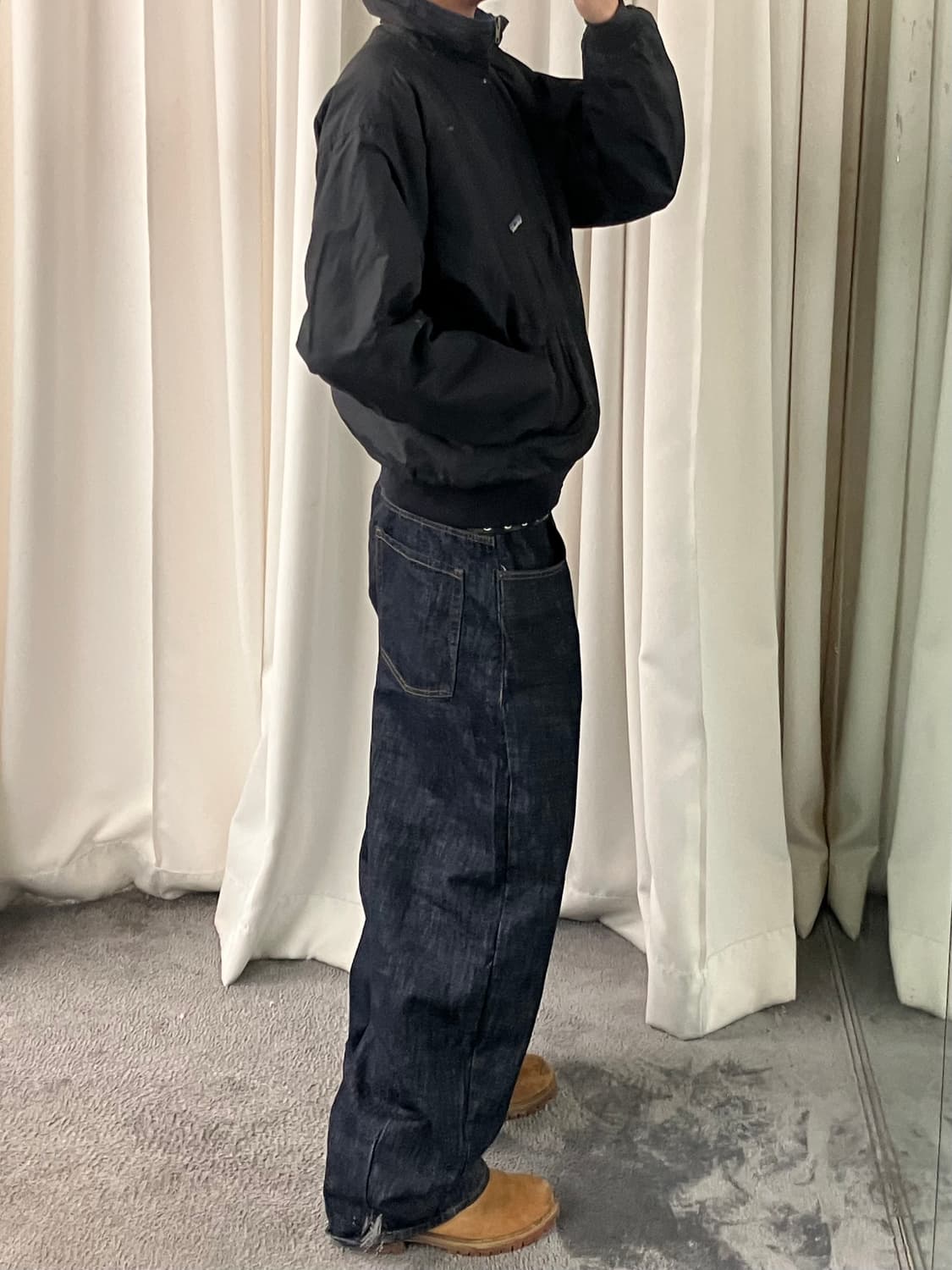 파타고니아 블랙 쉘드 신칠라 봄버 자켓 M 상품이미지7